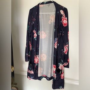 Floral Long Cardigan